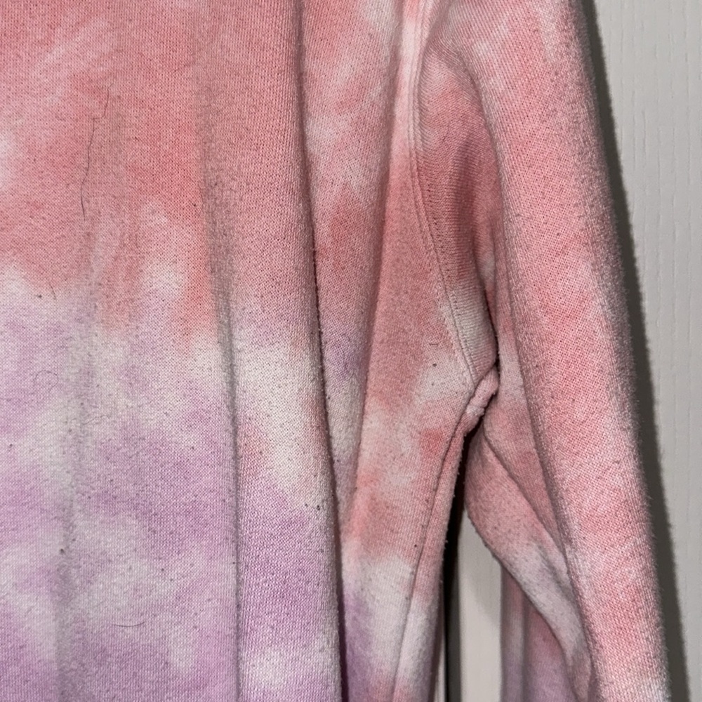 VS Pink Crossover Tie Dye Pink Hoodie - Picture 9 of 12